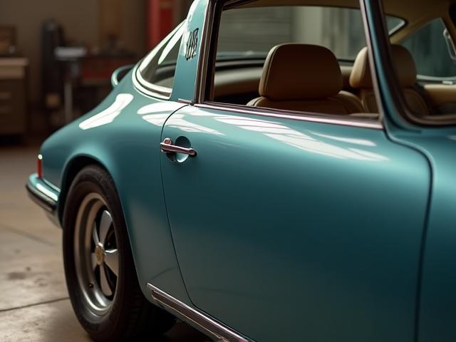 Classic Porsche restoration with custom paint and interior upgrade
